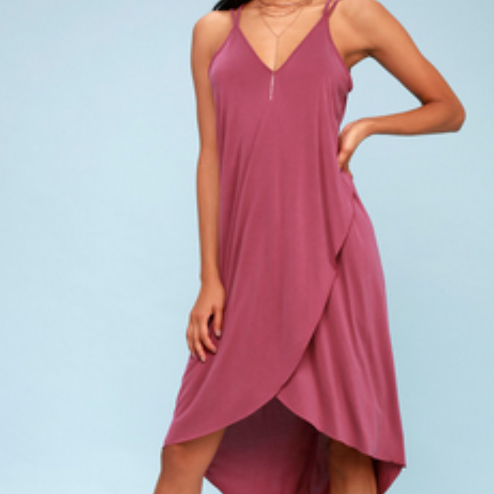 Lulus Magenta High-Low Dress - never worn! NWOT